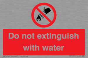 Do not extinguish with water